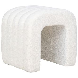 Moloo Puf de tejido boucl&eacute; crudo 42x41 cm