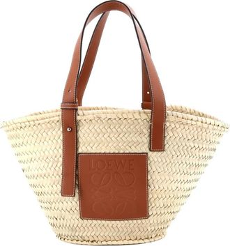 Loewe Basket Raffia Medium tote bag - Marrone