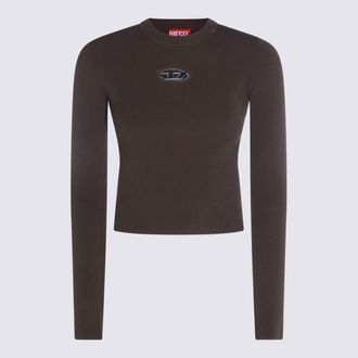 Diesel Brown Viscose Knitwear