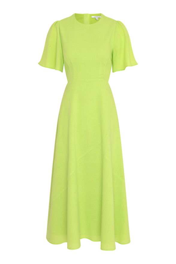Fleur Green Cotton Midi Dress