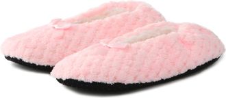 Generic Womens Ballerina Slipper Winter Fluffy Totes Slippers Comfort Cotton Memory Foam Non-slip Ballet Flat Shoes with Satin Bow for Spring Autumn Winter (P