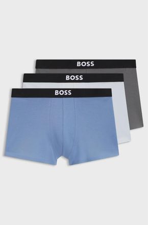 HUGO BOSS Three-Pack Of Stretch-Cotton Trunks With Logo Waistbands, Size X-Large
