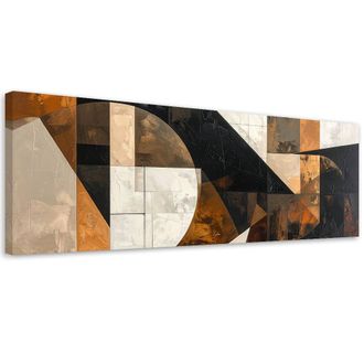 Feeby Impresi&oacute;n De Imagen, Abstracci&oacute;n Geom&eacute;trica Textura Marr&oacute;n, 120x40