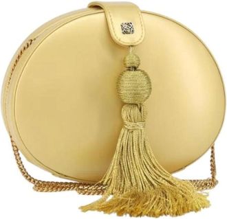 Loewe Pre-owned Clutches, female, Yellow, Size: ONE SIZE Pre-owned Leather Shoulder Bag