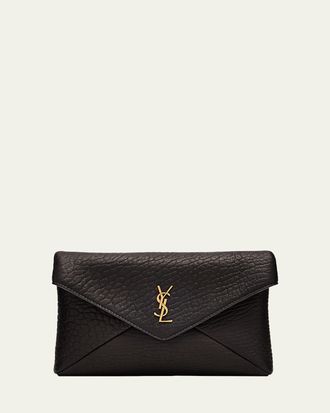 Saint Laurent YSL Envelope Bag on Chain in Lambskin Leather