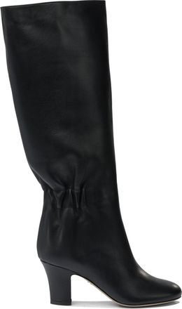 Ferragamo Curled Details 70 Mm Boots Blu-Donna