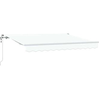 vidaXL Toldo Retr&aacute;ctil Blanco 350 X 200 Cm Poli&eacute;ster, Aluminio Vidaxl