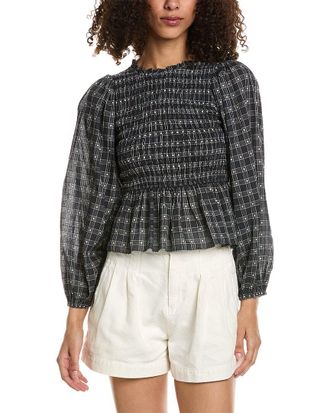 The Great. The Contessa Linen-Blend Top