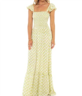 Skemo Womens Jaipur Cutie Long Dress In Lime