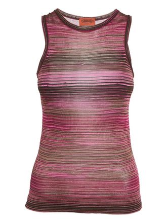 Missoni knit striped tank top - Pink