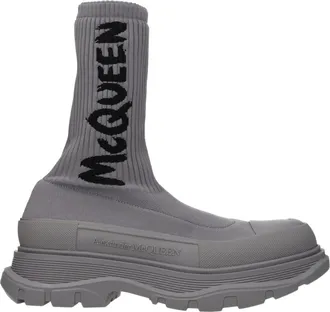 Alexander McQueen Alexander McQueen Stivaletti Uomo Tessuto Grigio