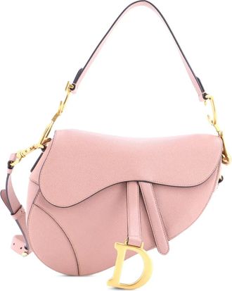 Dior Saddle Handbag with Strap Leather Medium shoulder bag - Beige