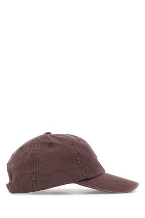 The Attico Womens Chocolate Cotton Baseball Cap Darkmauve Cappelli E Fasce Per Capelli Hat