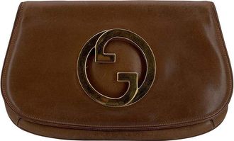 Gucci Brown Leather Blondie Clutch (Authentic Pre-Loved)