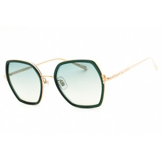 Chopard Ladies Gold Tone Rectangular Sunglasses SCHL02V
