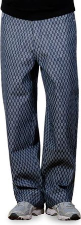 Pleasures Formula Check Baggy Wide Leg Jeans in Indigo Checker at Nordstrom, Size 32