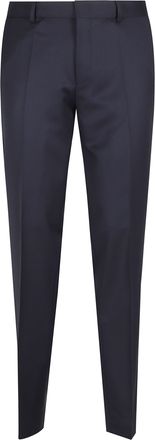 BOSS Blue H Genius B1 Serge Front-Darts Wool Formal Pants