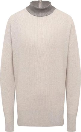 Brunello Cucinelli Cashmere Trui - Dames - Cashmere truien - Beige - L - Kasjmier - Truien & Vesten