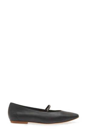 Pedro Garcia Womens Tila Crystal Strap Leather Ballerina Flat In Black