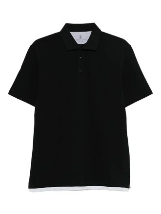 Brunello Cucinelli trim polo shirt - Zwart