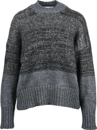 Alpha Studio Truien & Vesten, Dames, Grijs, XL, Wol, Lam&eacute; Ronde Hals Trui