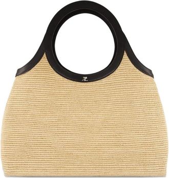 Courr&egrave;ges Raphia Tote - Dames - Handtassen - Beige - ONE Size - Tassen