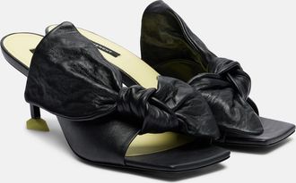 Givenchy Boudoir Bow leather mules