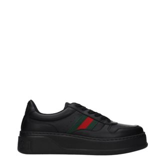 Gucci Herens Leren sneakers zwart