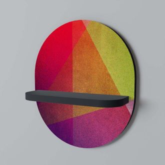 OEM Vivid Geometry Estante Ovalado Negro