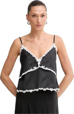 Pinko Canazei Top - Dames - Tops zonder mouwen - Zwart - M - Polyester - Tops