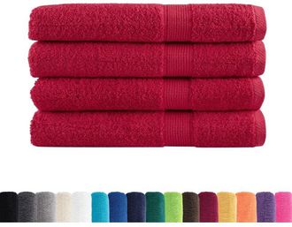 vidaXL Toallas de sauna solund 4 unidades rojo 80x200 cm 600 gsm Vidaxl