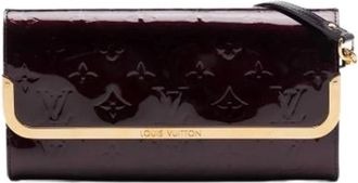Louis Vuitton Pre-owned Rossmore MM - Dames - Vintage Clutch - Paars - ONE Size - Leer - Vintage