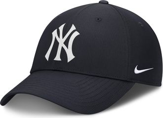 Nike New York Yankees Club Nike Mens Dri-FIT MLB Adjustable Hat in Blue | NB024FANK-T0X
