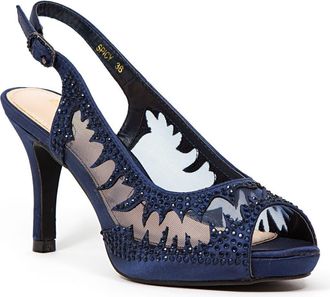 Lady Couture Spicy Slingback Sandal in Navy at Nordstrom Rack, Size 13