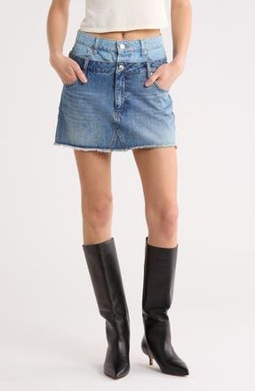 SIMKHAI Salix Double Waistband Denim Miniskirt in Catalina Trancoso at Nordstrom Rack, Size 26