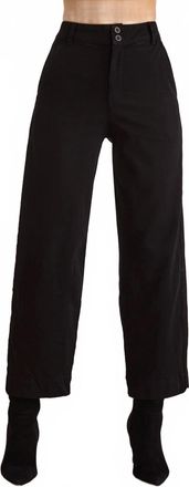 Bella Dahl Saige Tux Stripe Crop Pants In Black