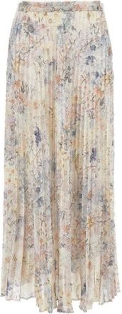 Golden Goose Pleated Floral Print Skirt