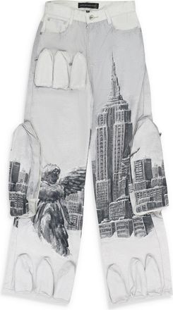 Who Decides War by Ev Bravado Grey Angel Over The City Pocket Denim