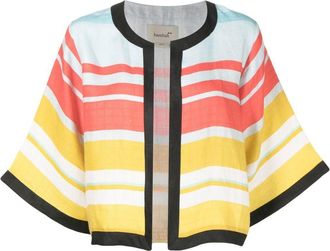 Bambah Cairo striped bolero jacket - women - Linen/Flax - One Size - Multicolour