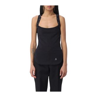 The Attico Lilac Tank Top - female - The Attico - Sleeveless Tops - Black - XS - Tops