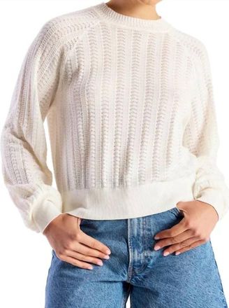 Brodie Stitch Raglan Tee In Ivory