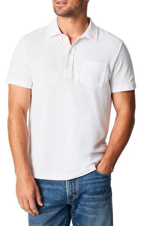 Billy Reid Pensacola Pima Cotton Piqu&eacute; Polo in White at Nordstrom, Size Xx-Large