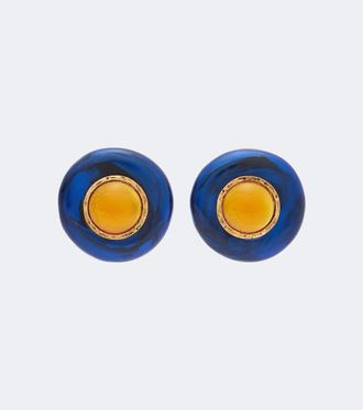 Saint Laurent Embellished clip-on earrings