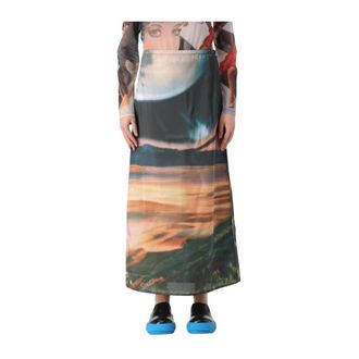 Sunnei Maxi Skirts, female, Multicolor, S, Printed Maxi Skirt