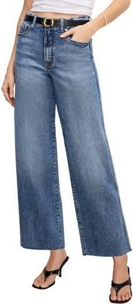 Good American Good Skate Ankle Wide Leg Jeans in Indigo978 at Nordstrom Rack, Size 00