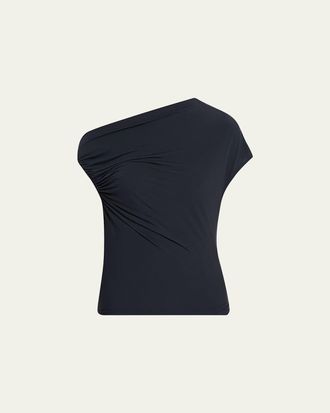 A.L.C. Halle Ruched Asymmetric Tee
