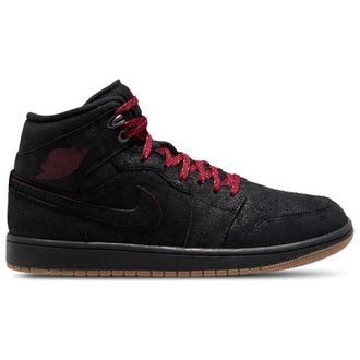 Nike Jordan Mens Air 1 Mid SE - Shoes Team Red/Black/Gum Size 10.0