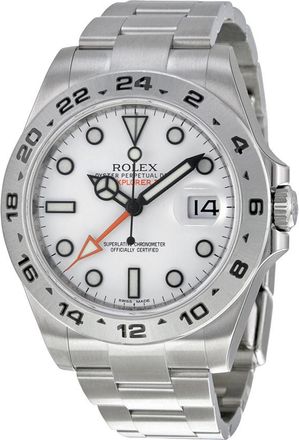 Rolex Pre-owned Rolex Explorer II Automatic Chronometer White Dial Mens Watch 216570 WSO