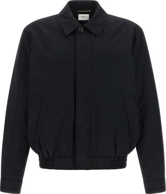 Saint Laurent Cassandre Katoenen Jas - Heren - Zomerjassen - Zwart - 2XL - Katoen - Jassen