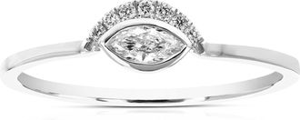 Vir Jewels 1/6 cttw Lab Grown Diamond Ring in Sterling Silver For Women
